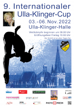 SV Neptun 1910 Aachen e.V. Plakat zum 9. Ulla-Klinger-Cup 2022 Wasserspringen